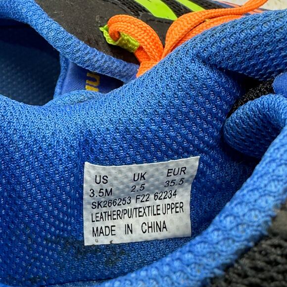 Saucony Boys Sneakers Size 3.5M Blue Black Green Orange Running Shoes VGUC - Picture 8 of 12